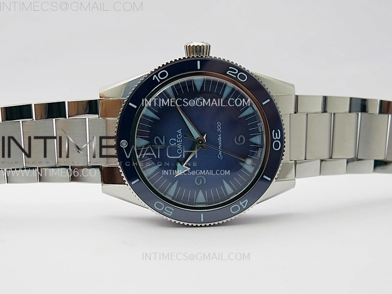 Seamaster 300 Master Spectre 234.30.41.21.03.002 SS VSF Best Edition Blue Dial on Bracelet A8912